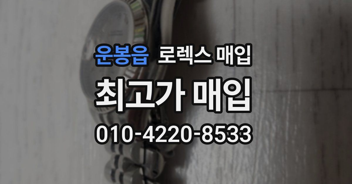 운봉읍 로렉스 매입