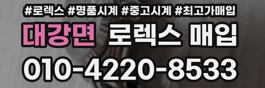 대강면 로렉스 매입