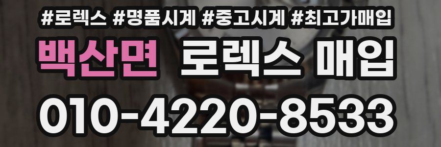 백산면 로렉스 매입