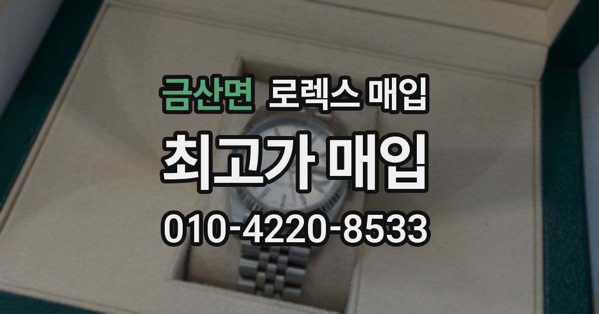 금산면 로렉스 매입