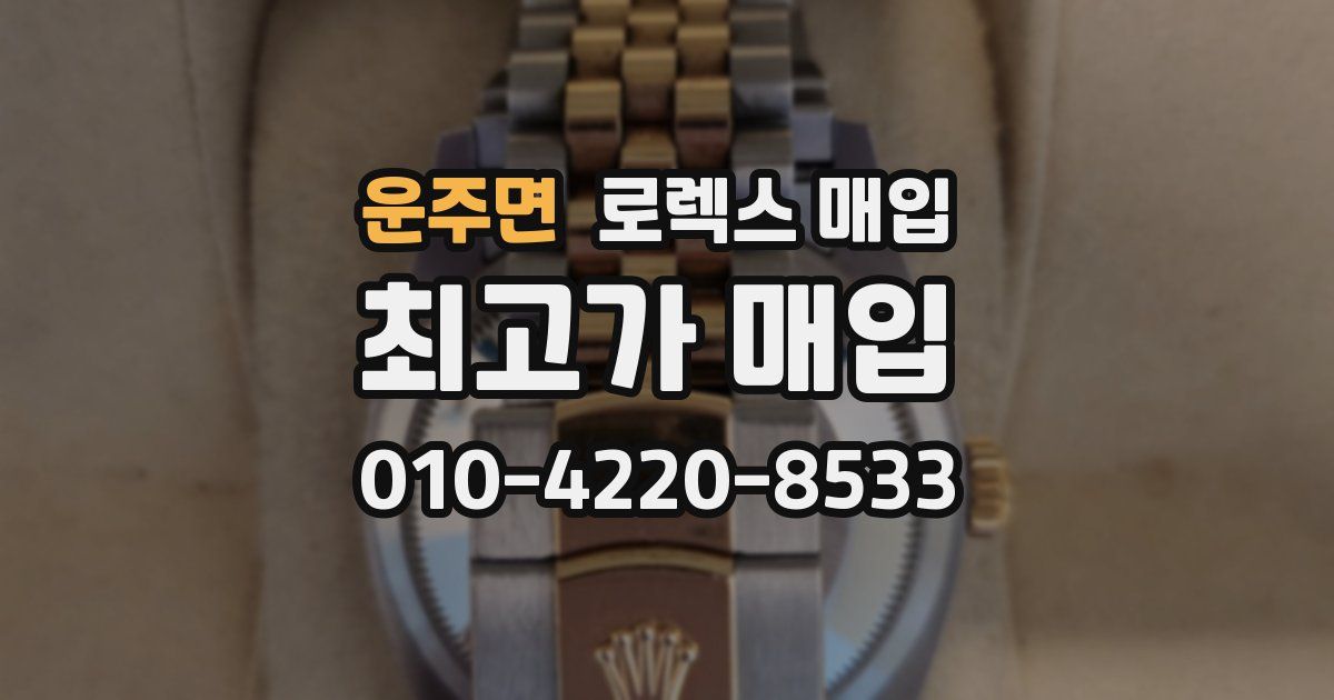 운주면 로렉스 매입