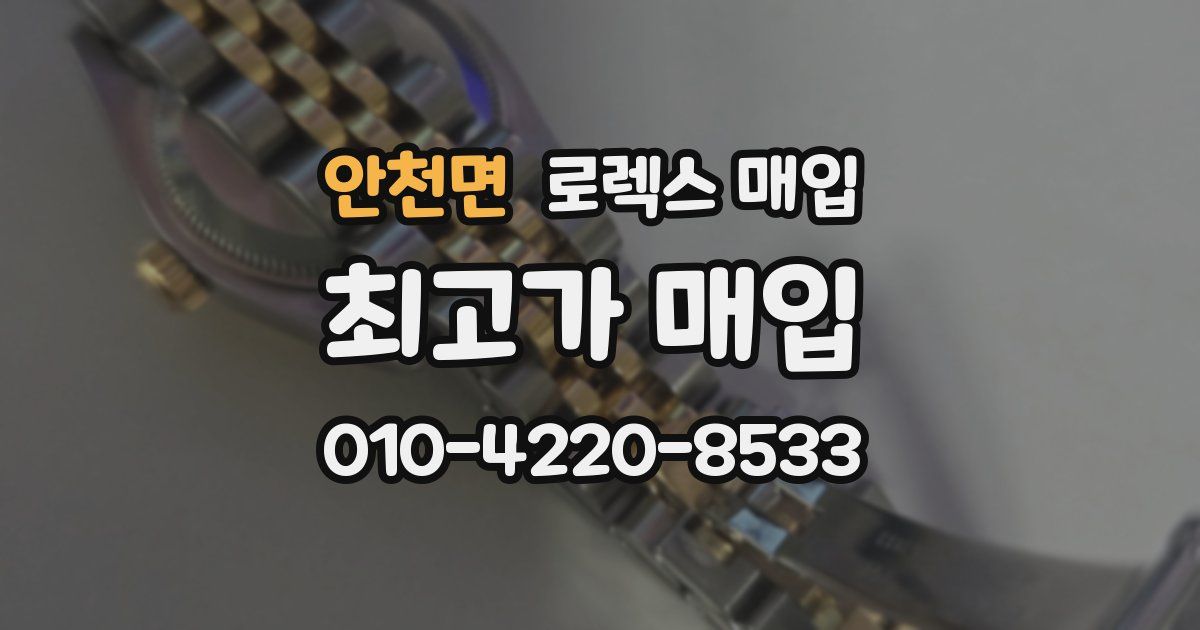 안천면 로렉스 매입