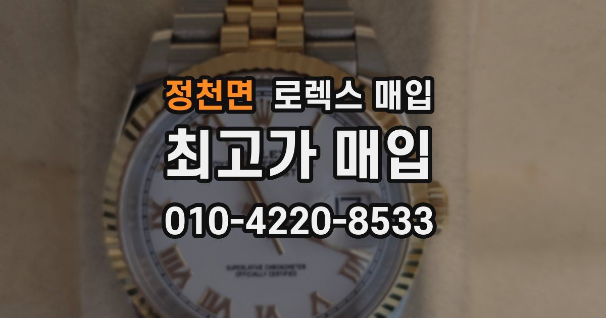 정천면 로렉스 매입