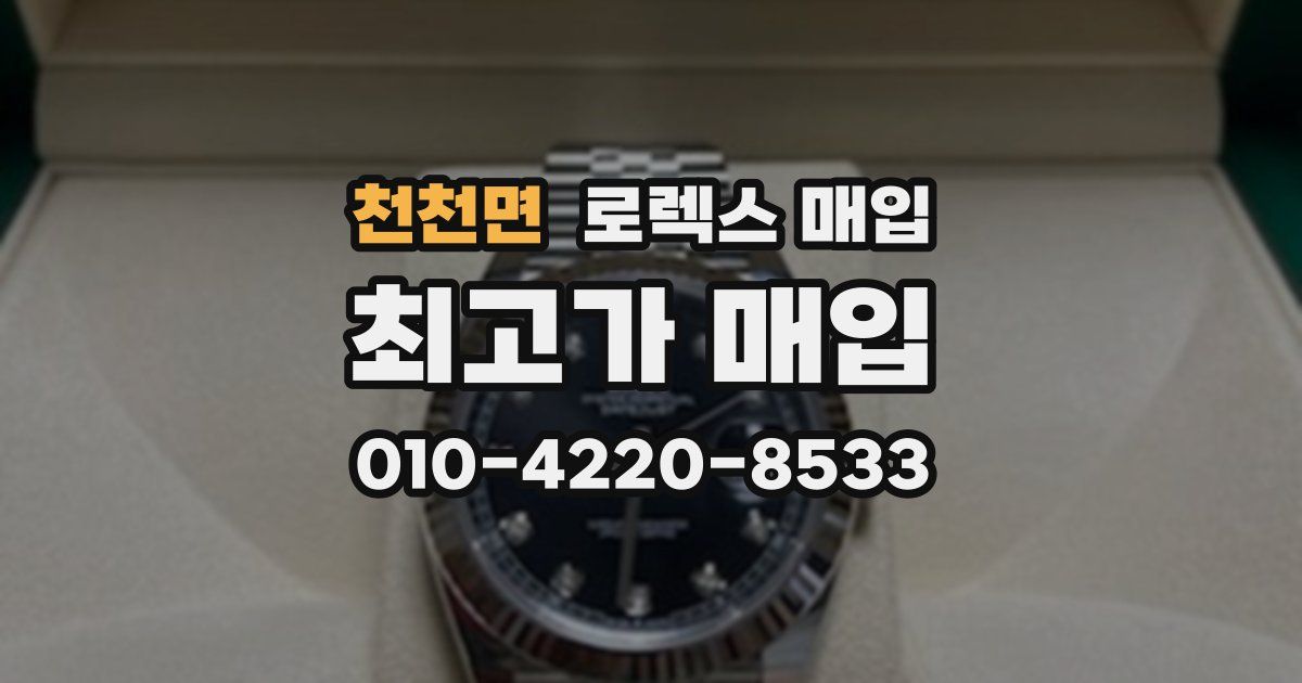 천천면 로렉스 매입