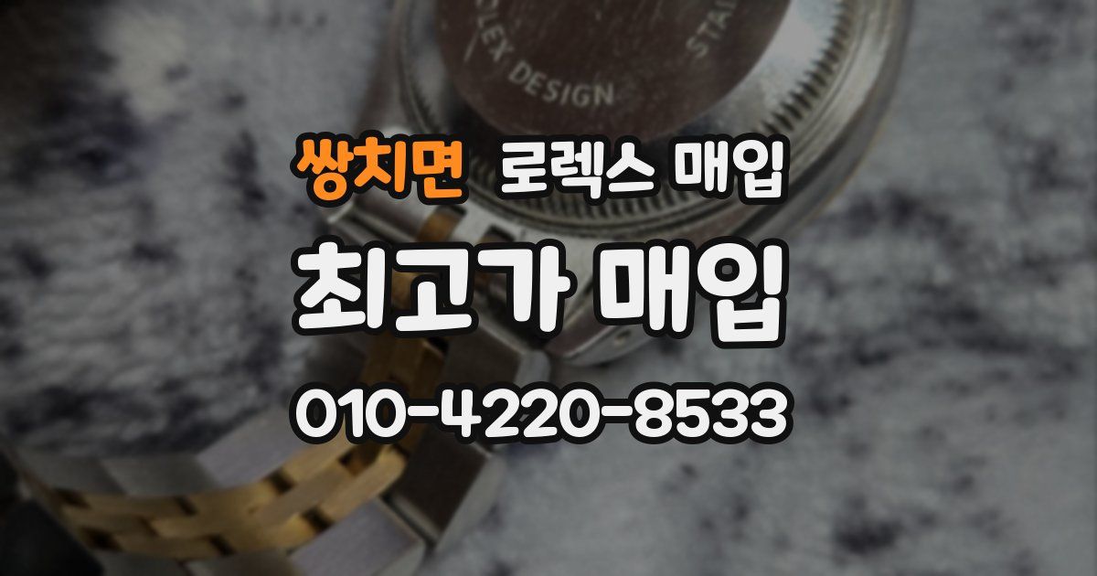 쌍치면 로렉스 매입