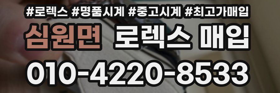 심원면 로렉스 매입