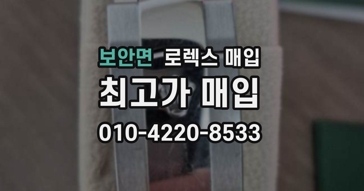 보안면 로렉스 매입