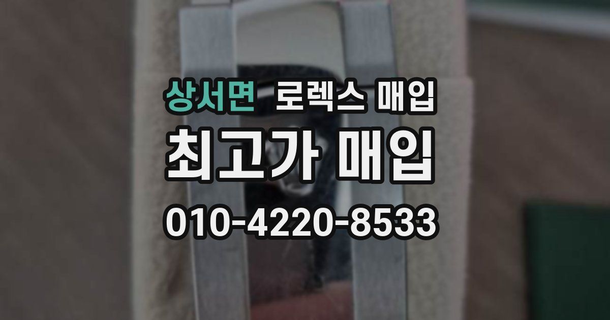 상서면 로렉스 매입