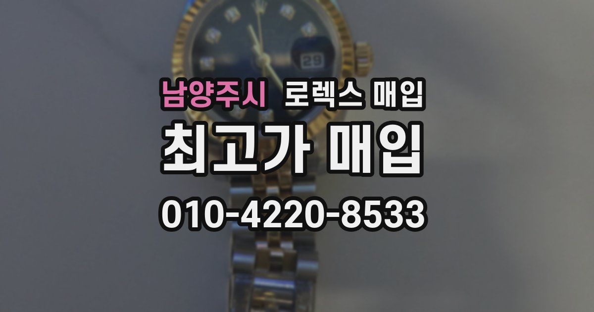 남양주시 로렉스 매입