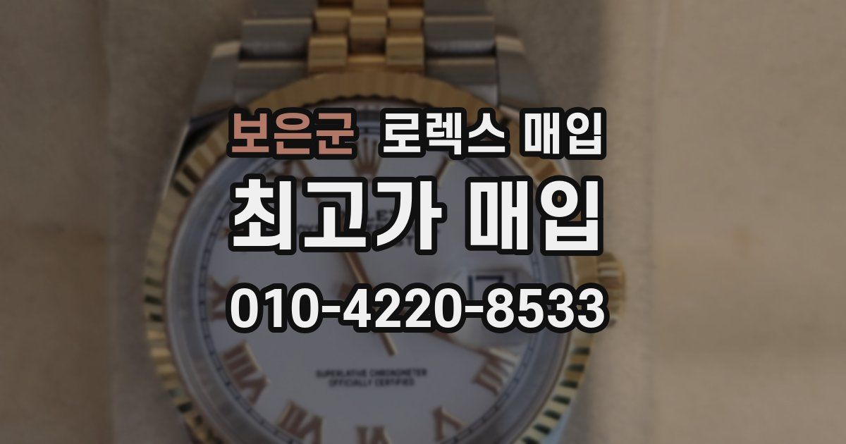 보은군 로렉스 매입