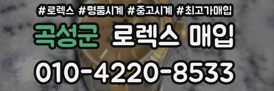 곡성군 로렉스 매입