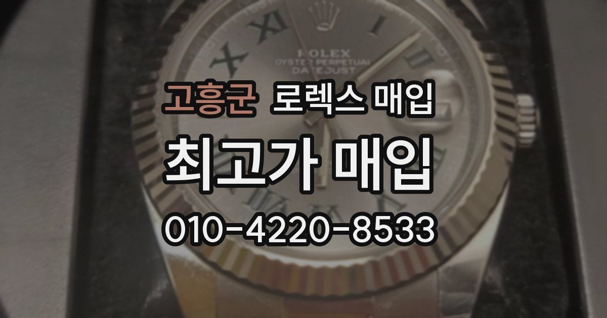 고흥군 로렉스 매입