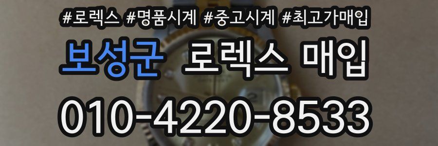 보성군 로렉스 매입