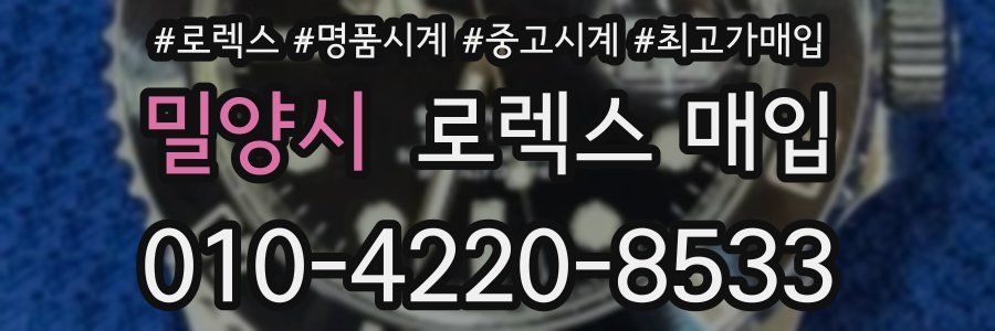 밀양시 로렉스 매입