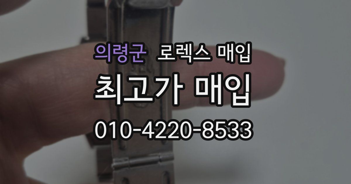의령군 로렉스 매입