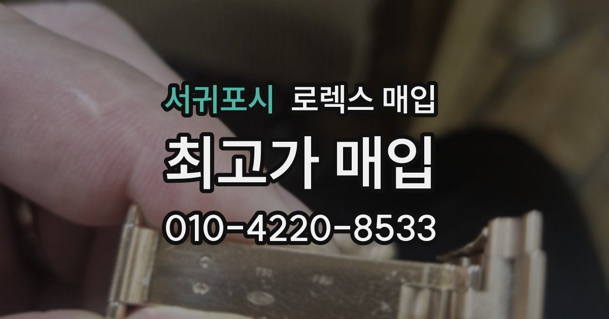 서귀포시 로렉스 매입