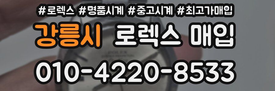 강릉시 로렉스 매입