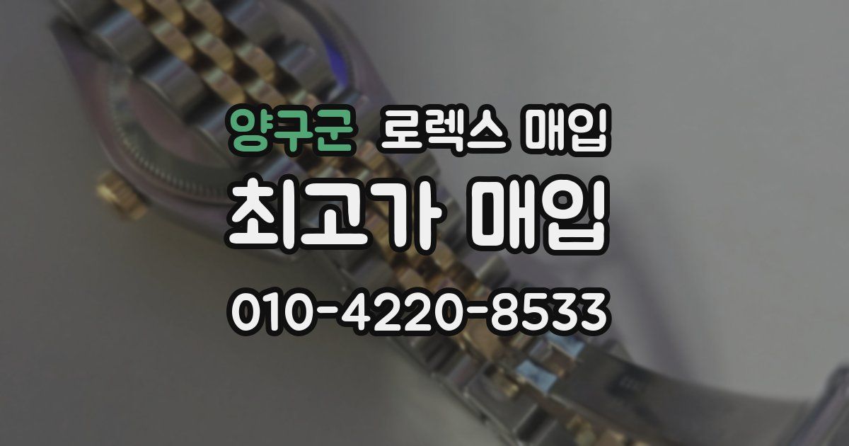 양구군 로렉스 매입