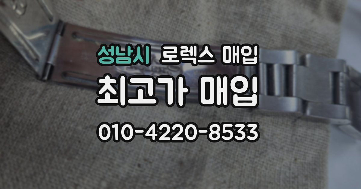 성남시 로렉스 매입