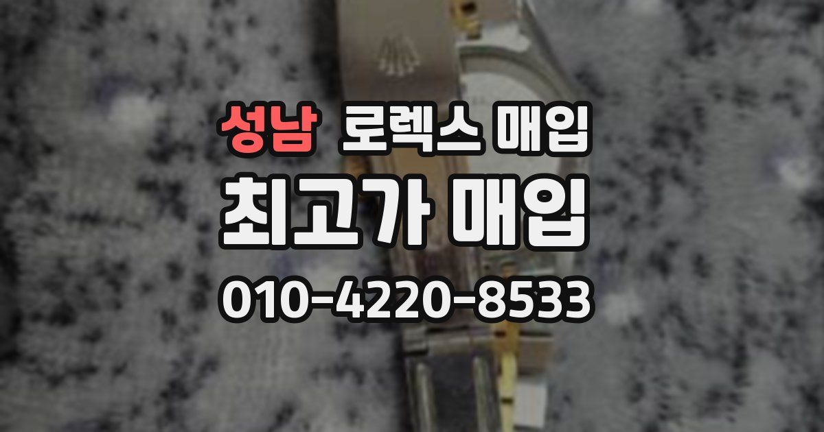 성남 로렉스 매입