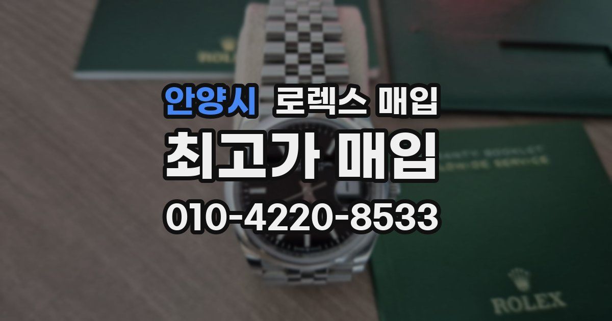 안양시 로렉스 매입
