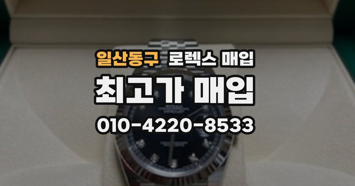 일산동구 로렉스 매입
