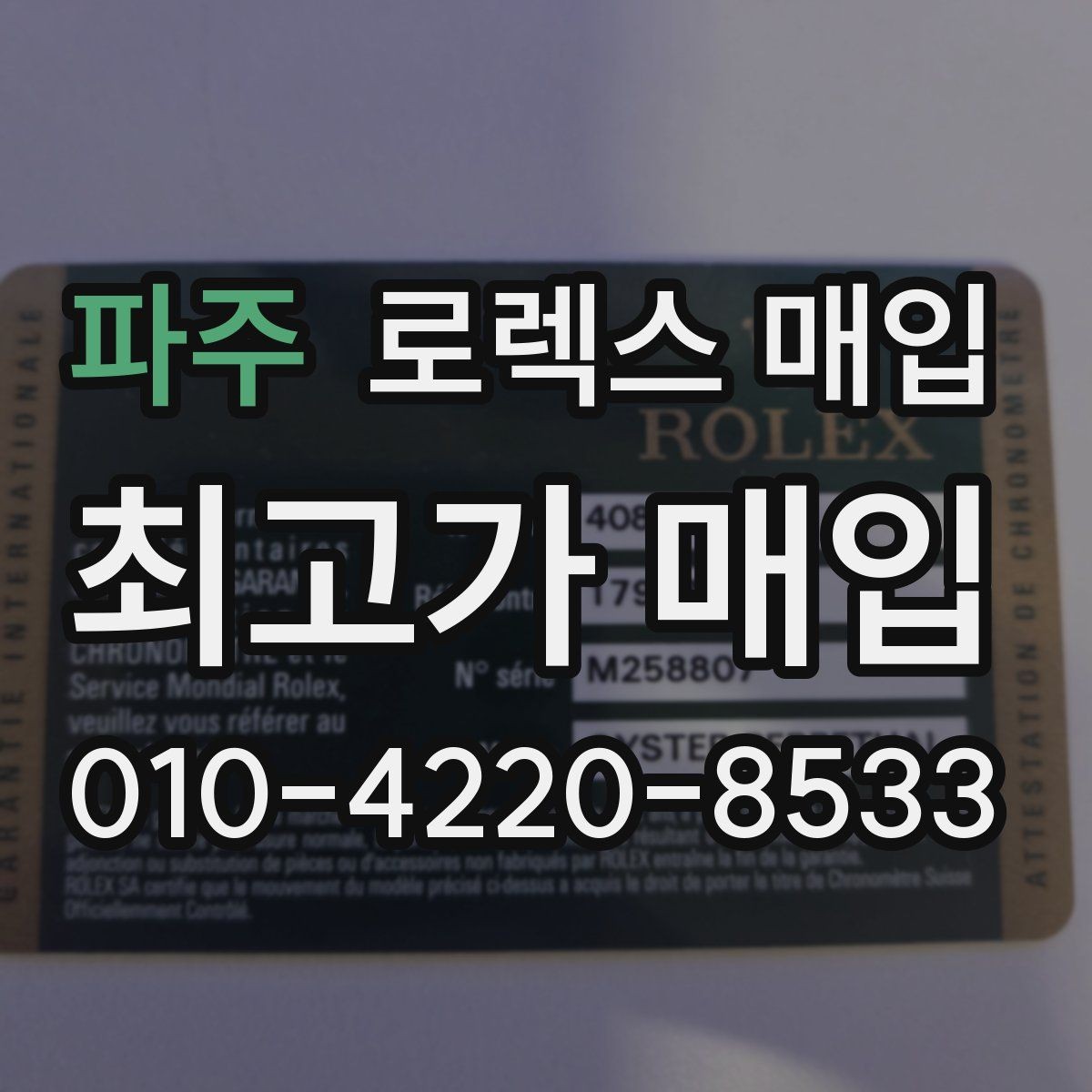 파주 로렉스 매입 다이얼 옵션이 시세를 가르는 이유