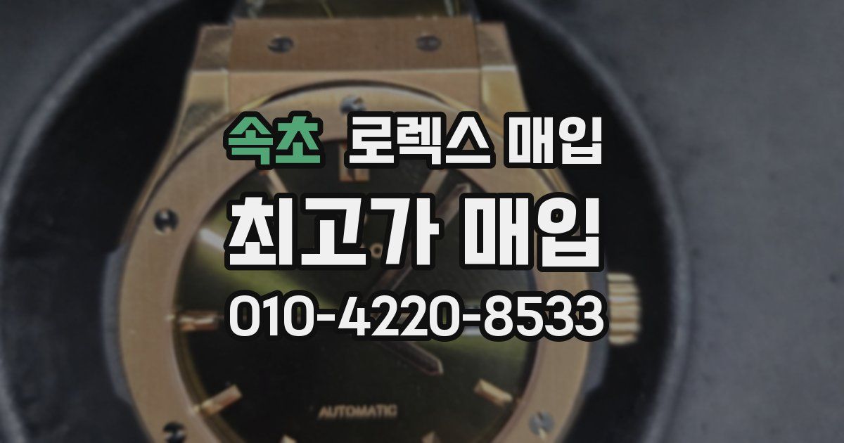 속초 로렉스 매입