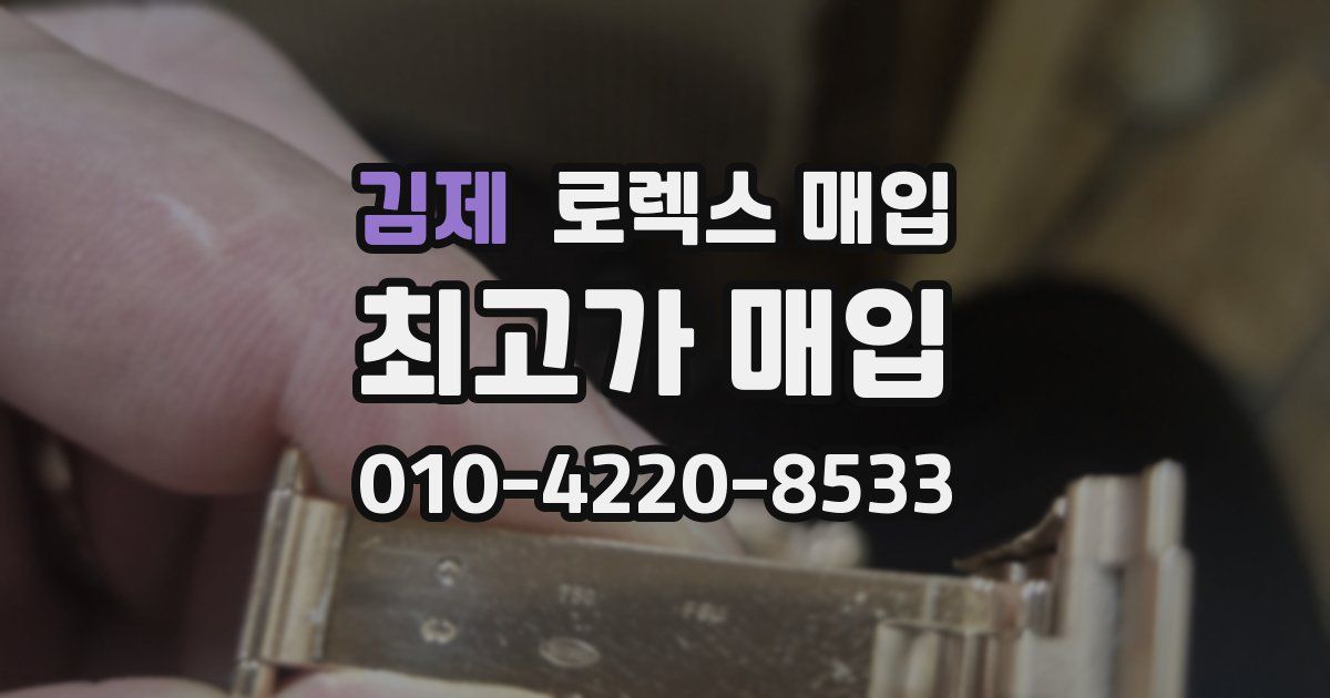 김제 로렉스 매입