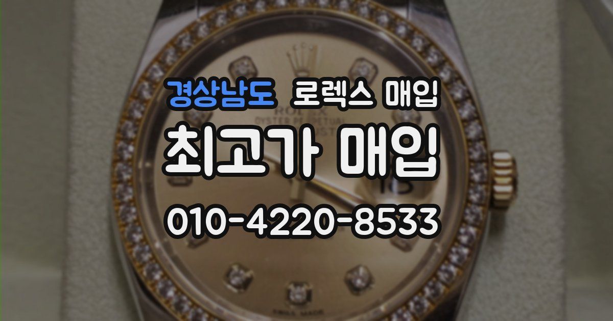 경상남도 로렉스 매입