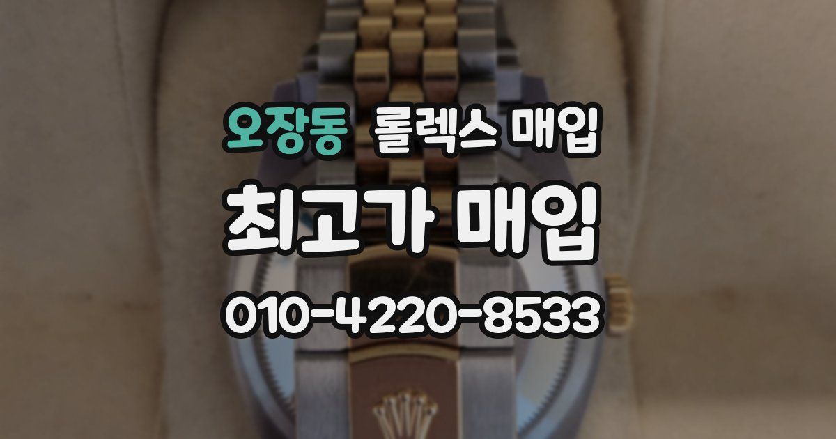 오장동 롤렉스 매입