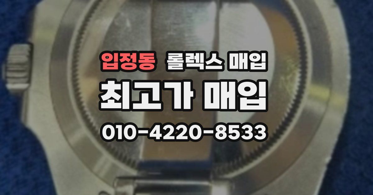입정동 롤렉스 매입