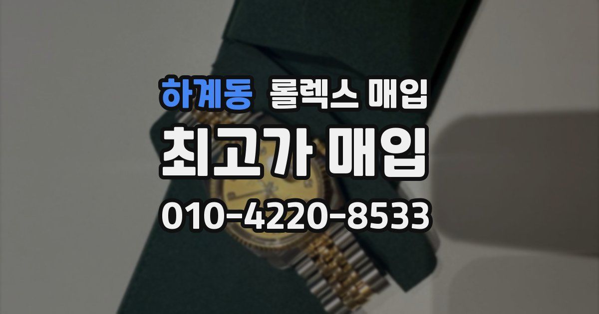 하계동 롤렉스 매입