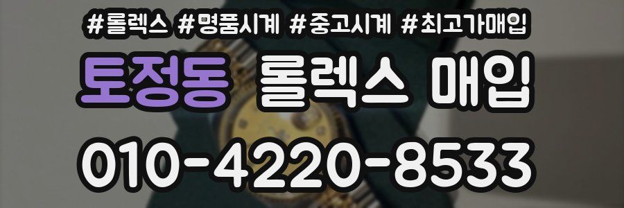 토정동 롤렉스 매입