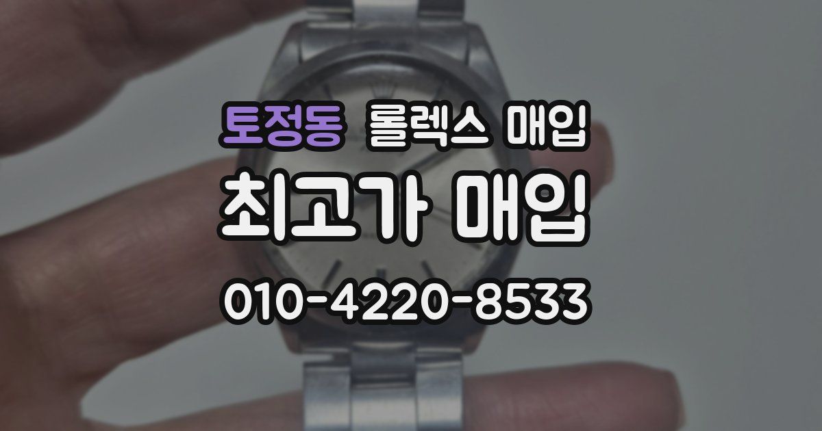 토정동 롤렉스 매입