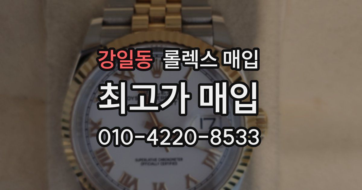 강일동 롤렉스 매입