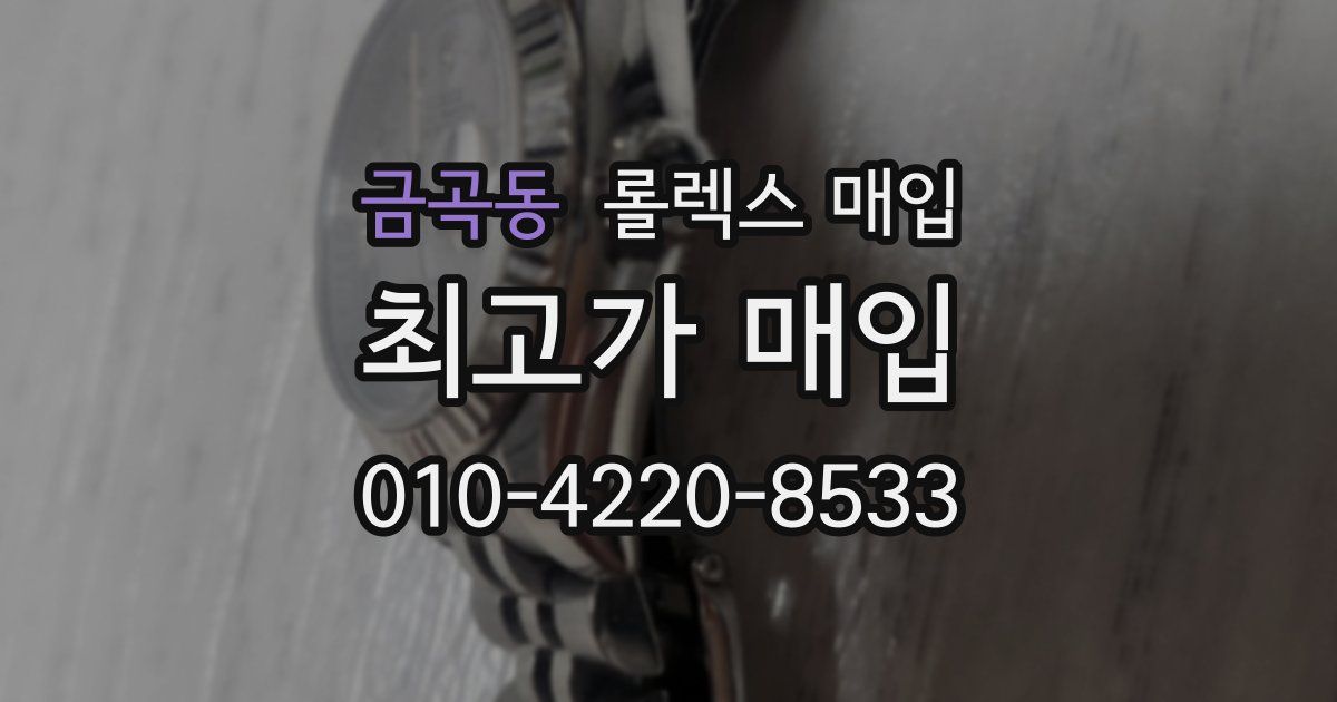 금곡동 롤렉스 매입