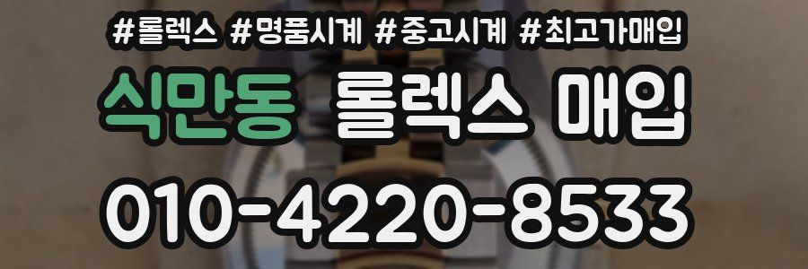 식만동 롤렉스 매입