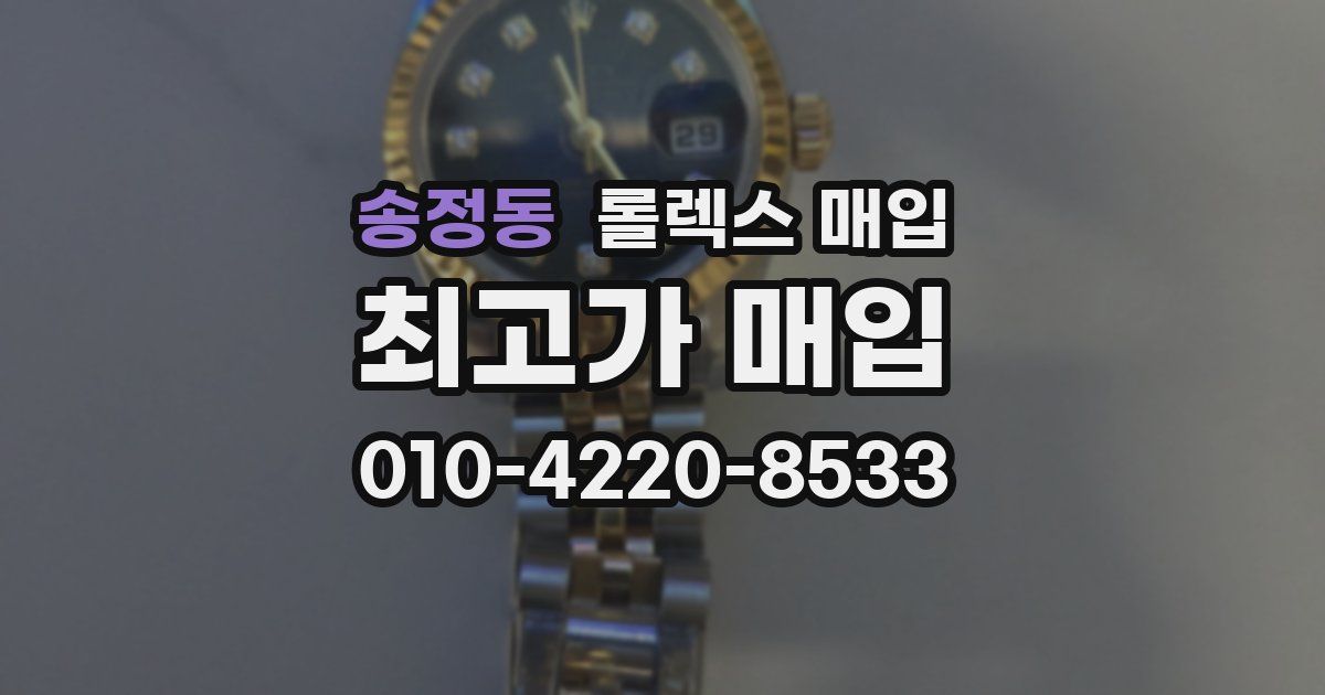 송정동 롤렉스 매입