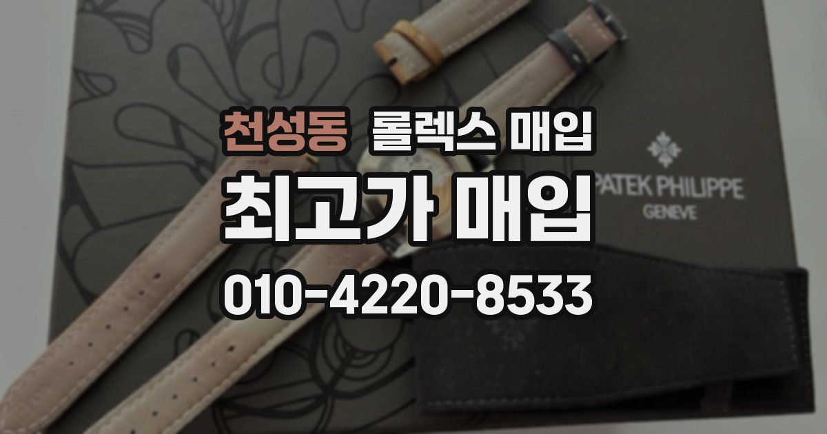 천성동 롤렉스 매입
