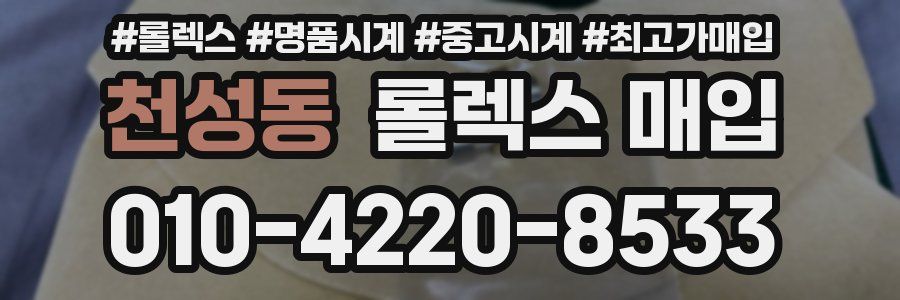 천성동 롤렉스 매입