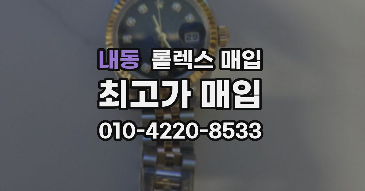 내동 롤렉스 매입