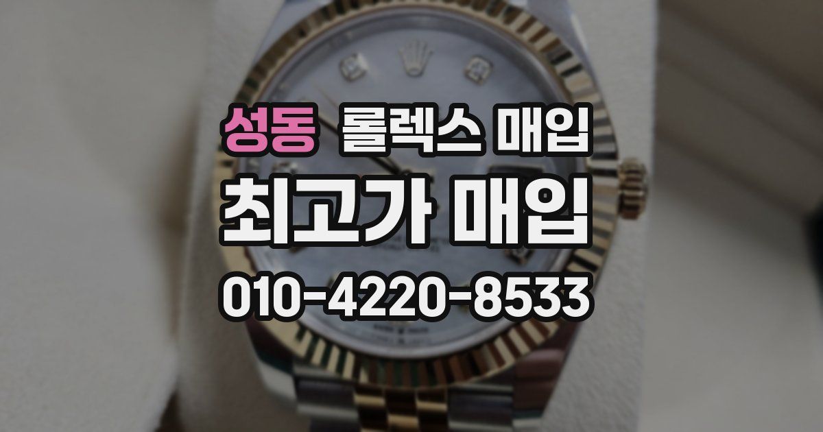 성동 롤렉스 매입