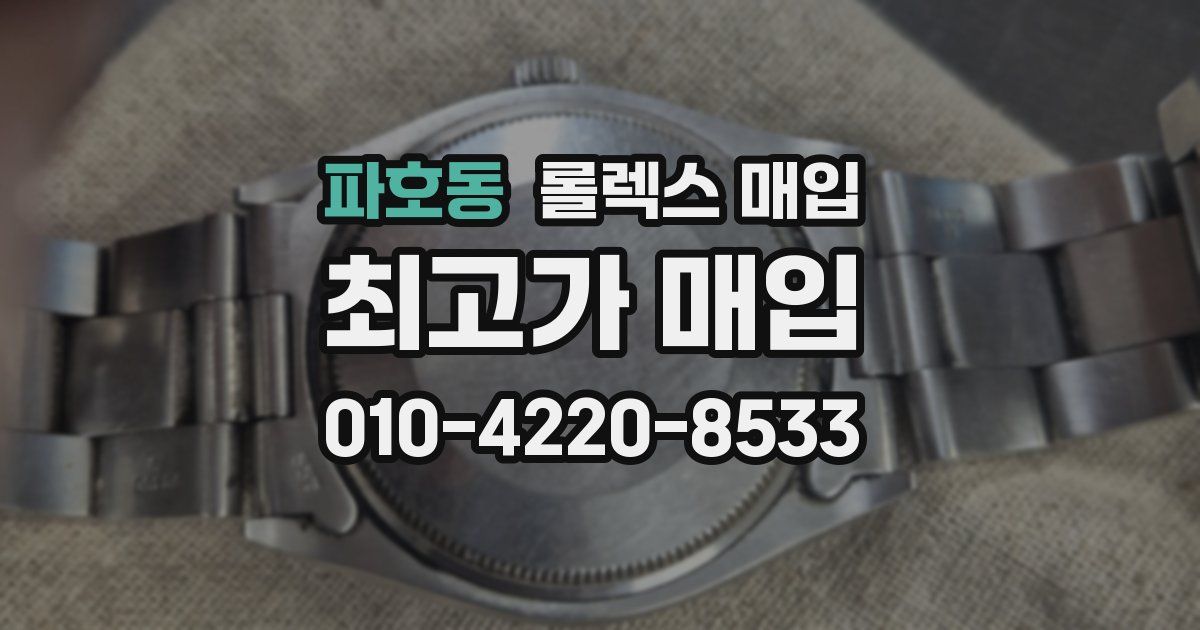 파호동 롤렉스 매입