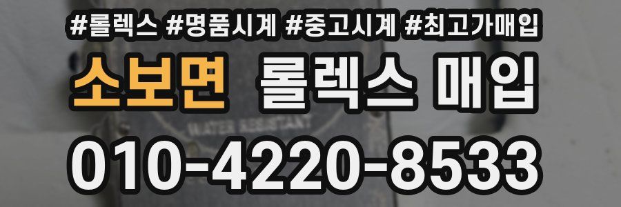 소보면 롤렉스 매입