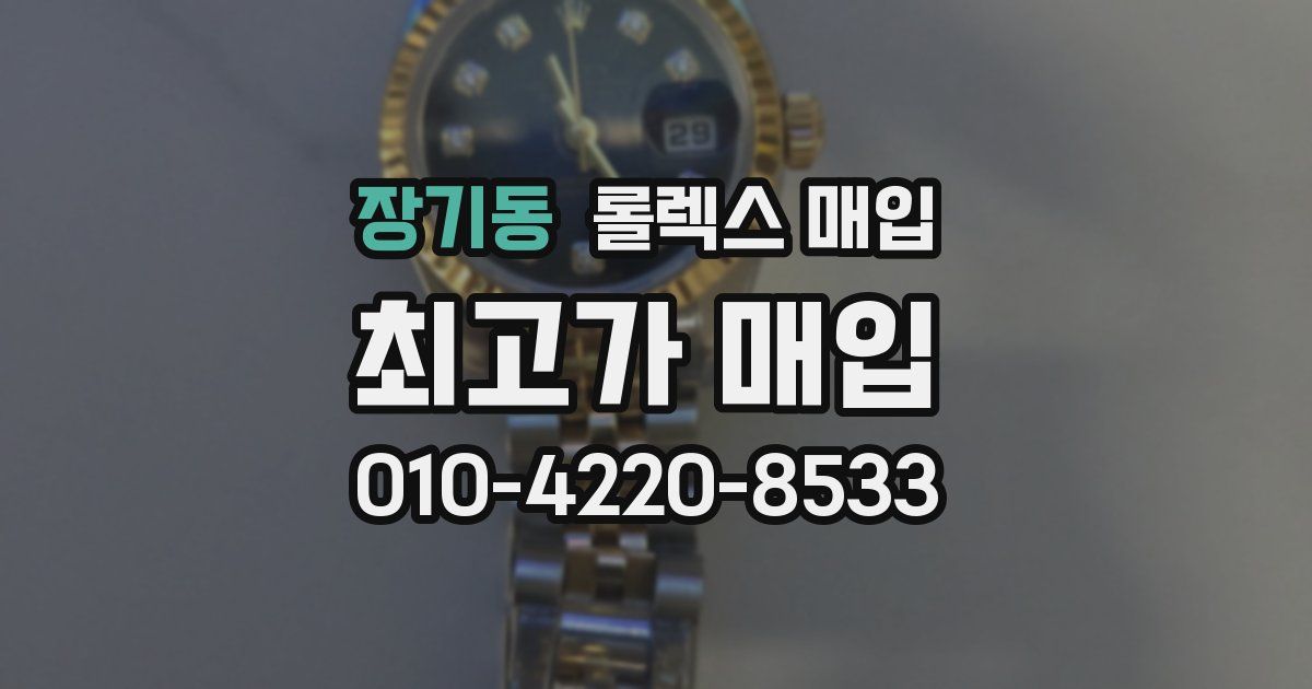 장기동 롤렉스 매입