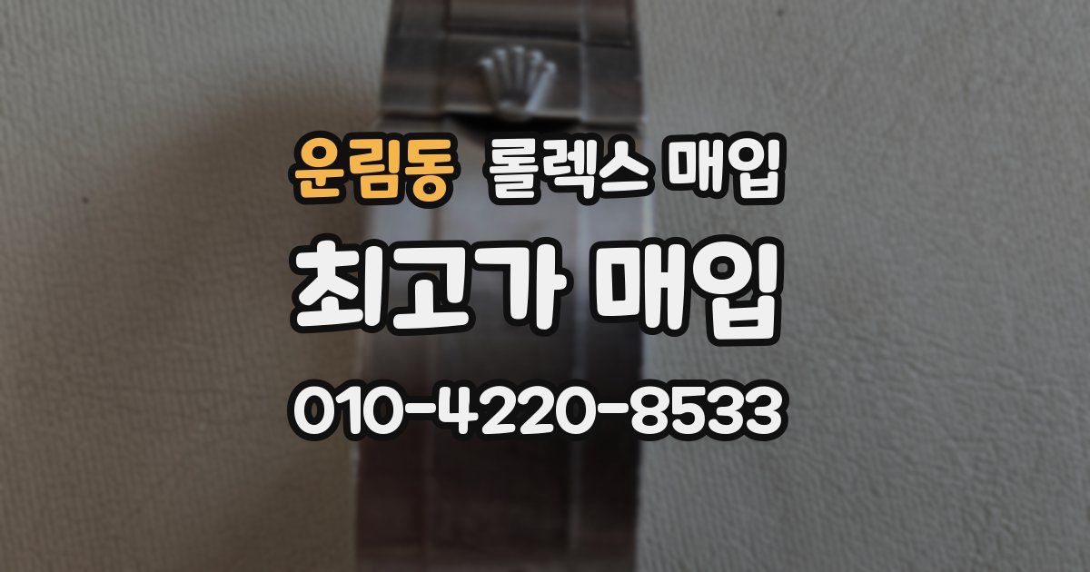 운림동 롤렉스 매입