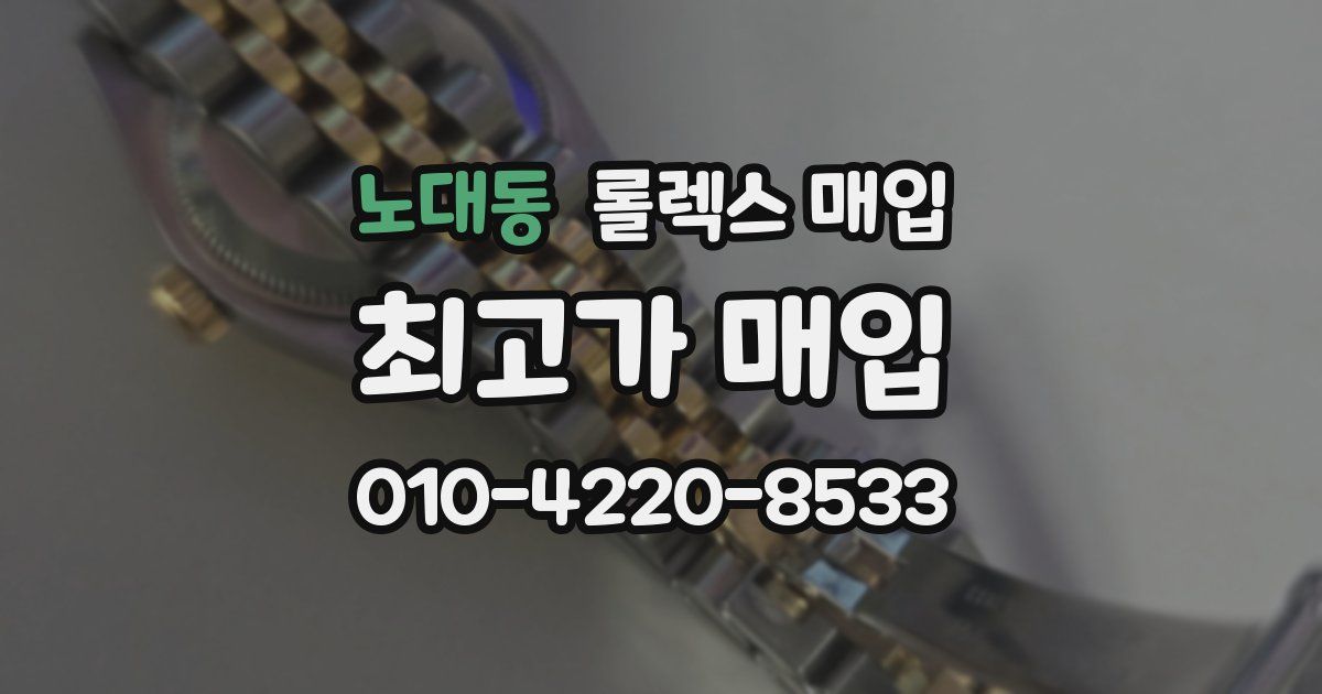 노대동 롤렉스 매입