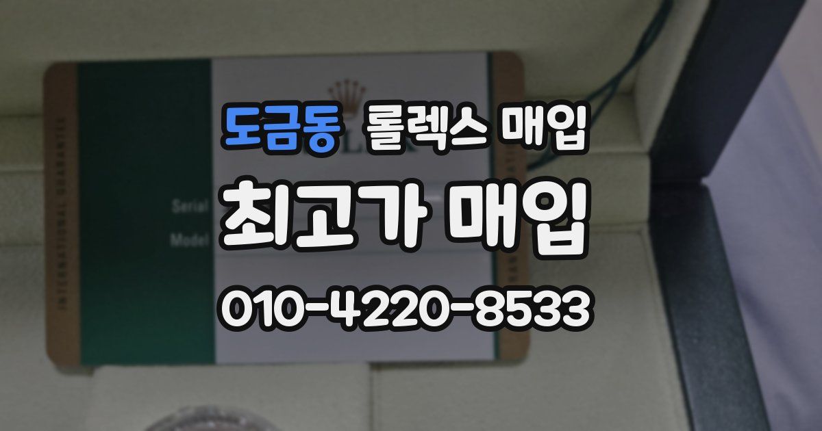 도금동 롤렉스 매입