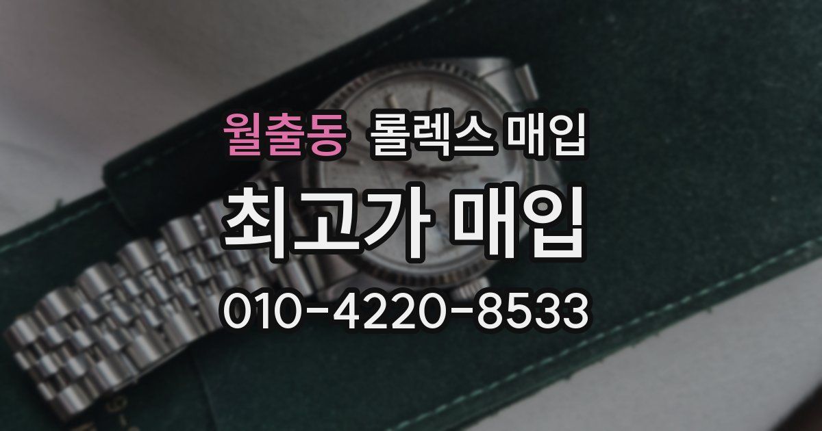 월출동 롤렉스 매입